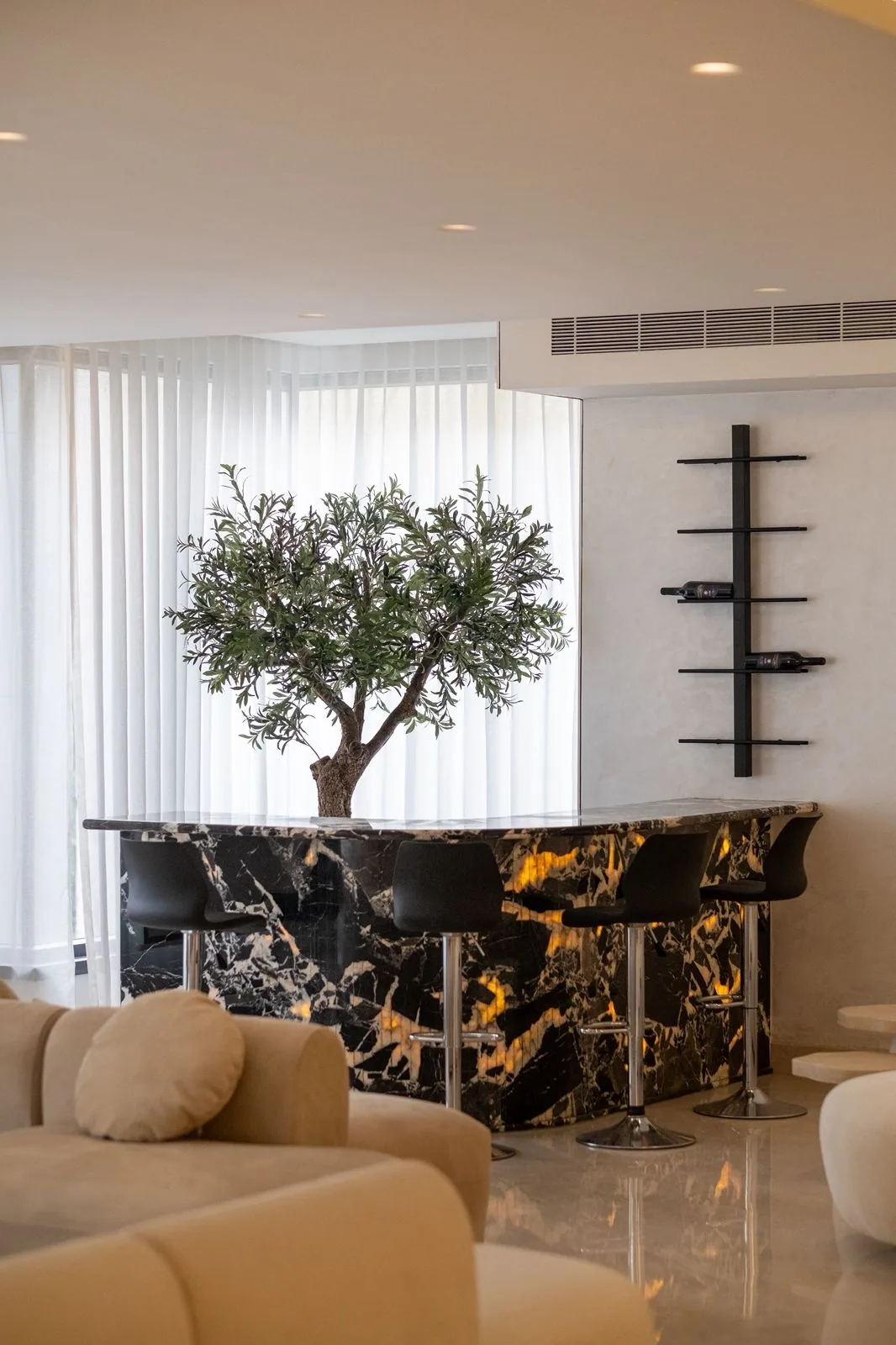 Marble Olive Bar — chic corners renovation in Beirut by K.Renovation