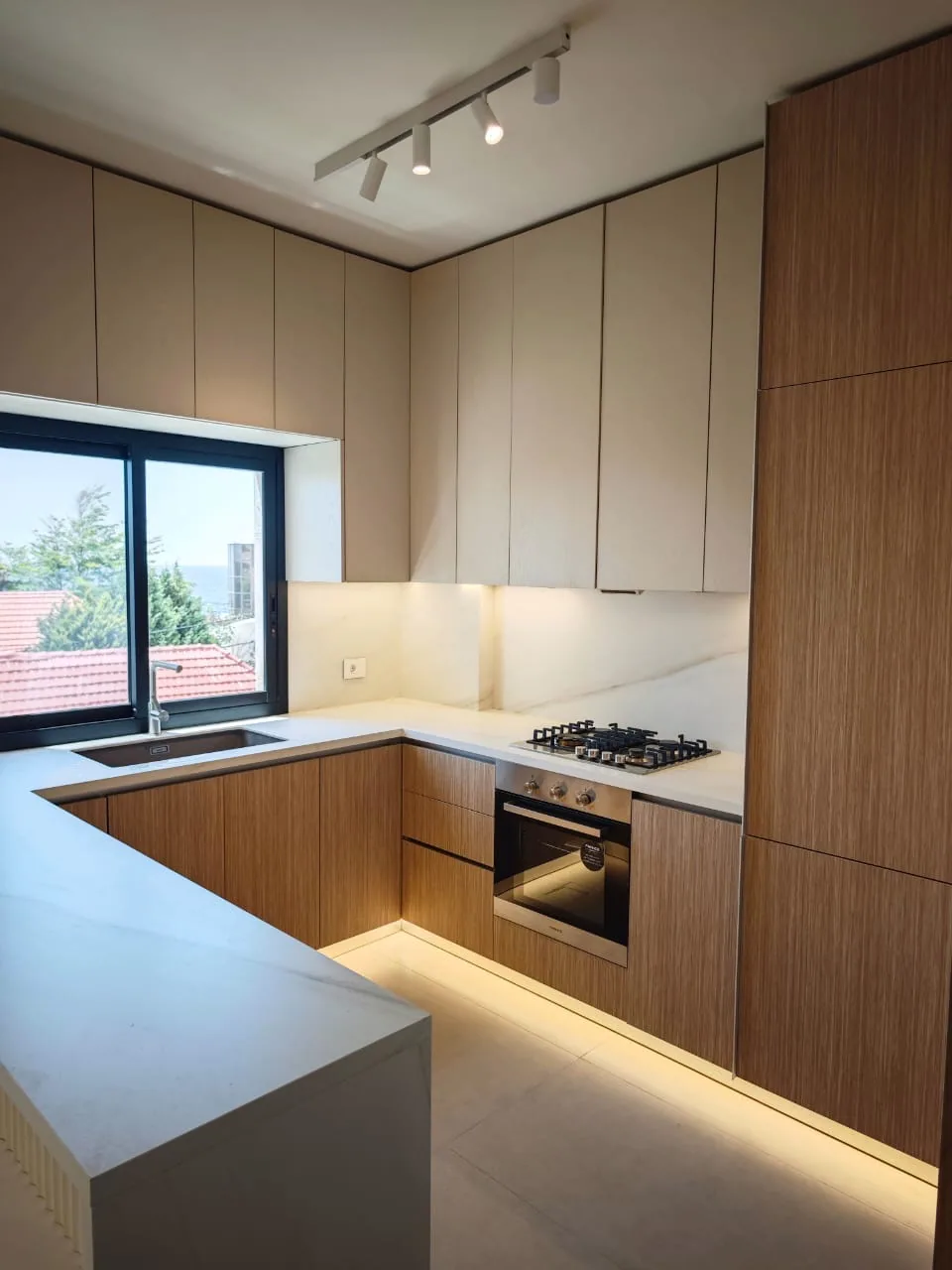 Oak & Marble Sea-View Kitchen — kitchens renovation in BATROUN by K.Renovation