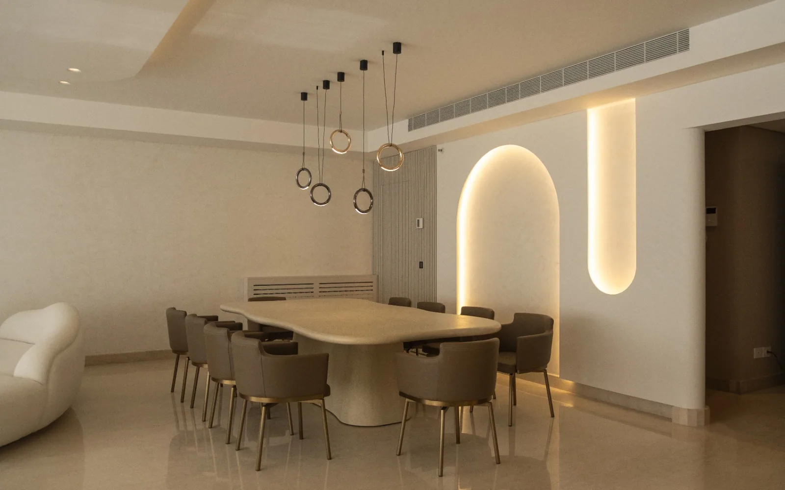 Backlit Arch Dining Room — dining areas renovation in Beirut by K.Renovation