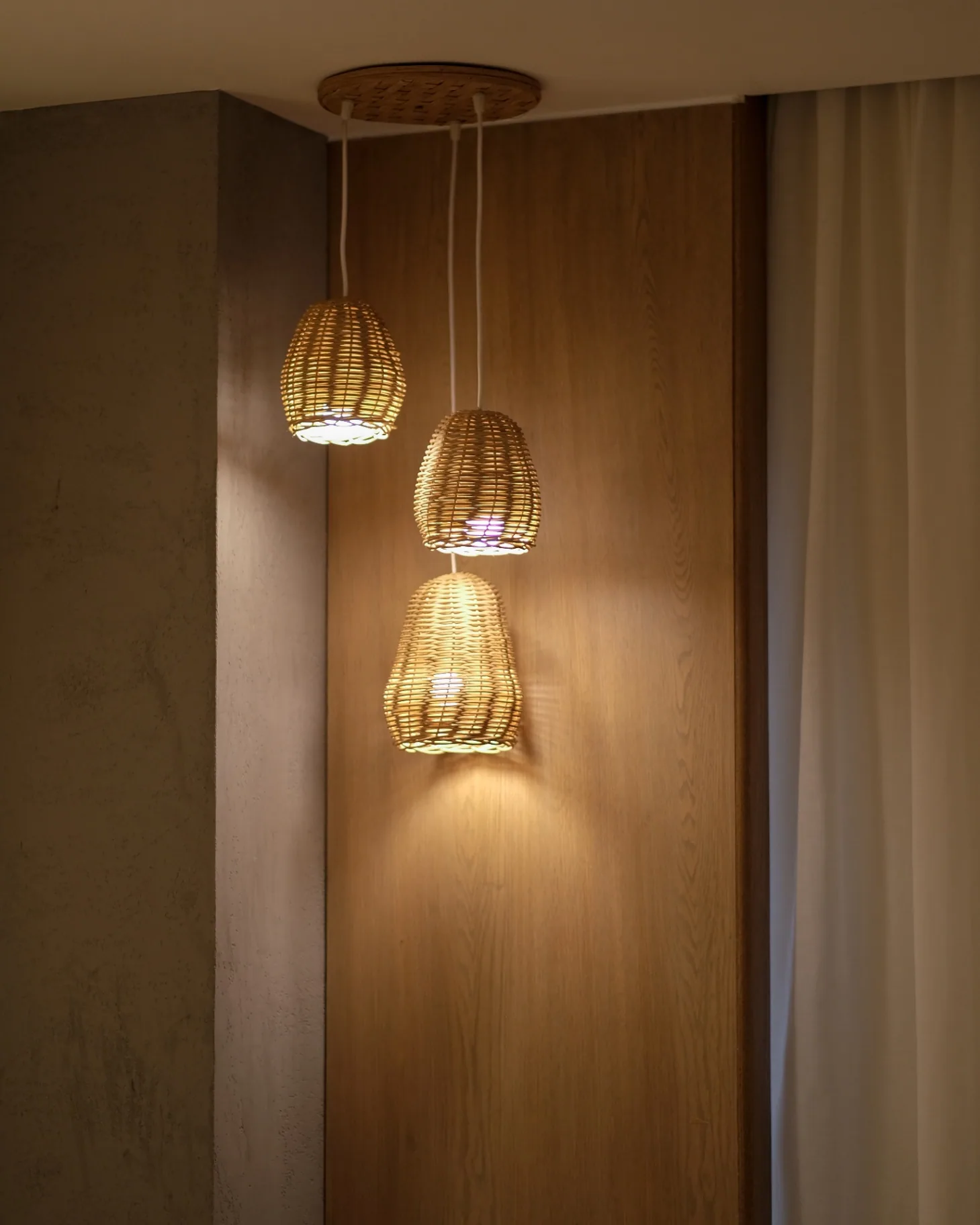 Rattan Pendant Nook — chic corners renovation in Beirut by K.Renovation