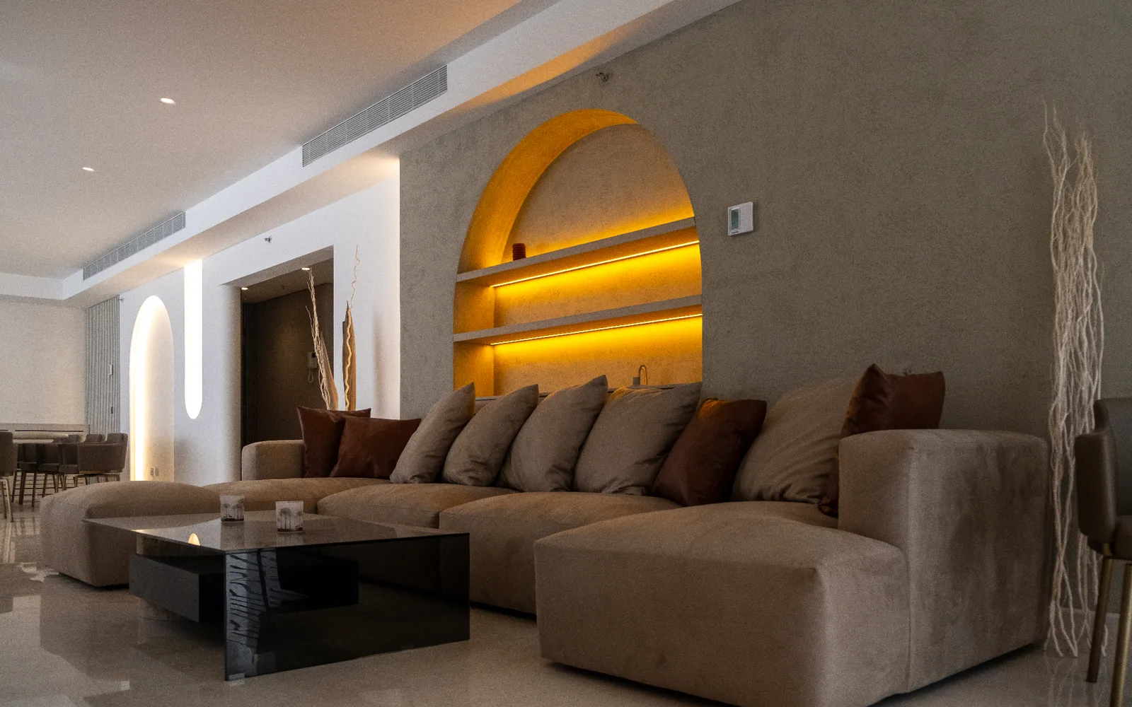Arched Alcove Lounge — living rooms renovation in Beirut by K.Renovation