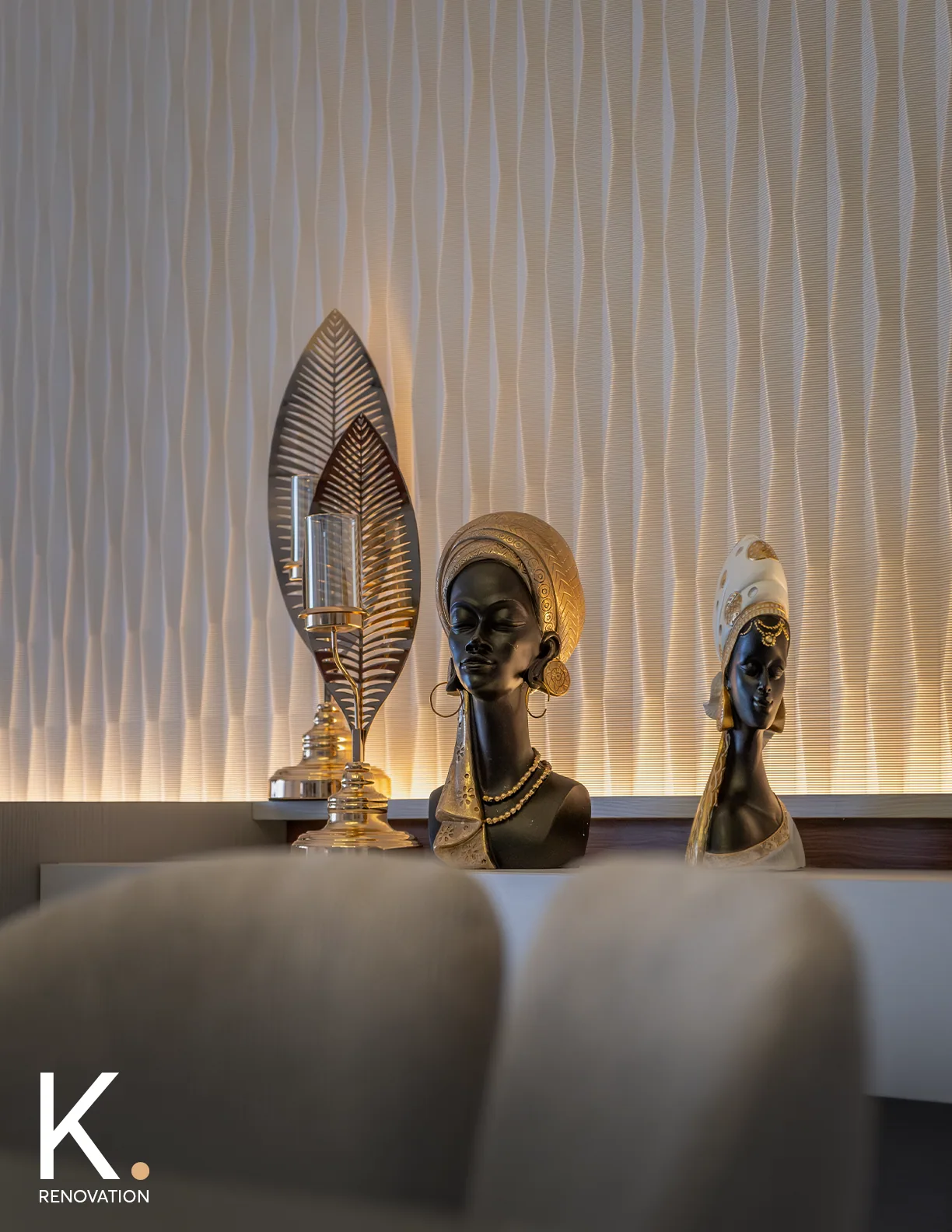 Sculpted Console — chic corners renovation in EL METN by K.Renovation